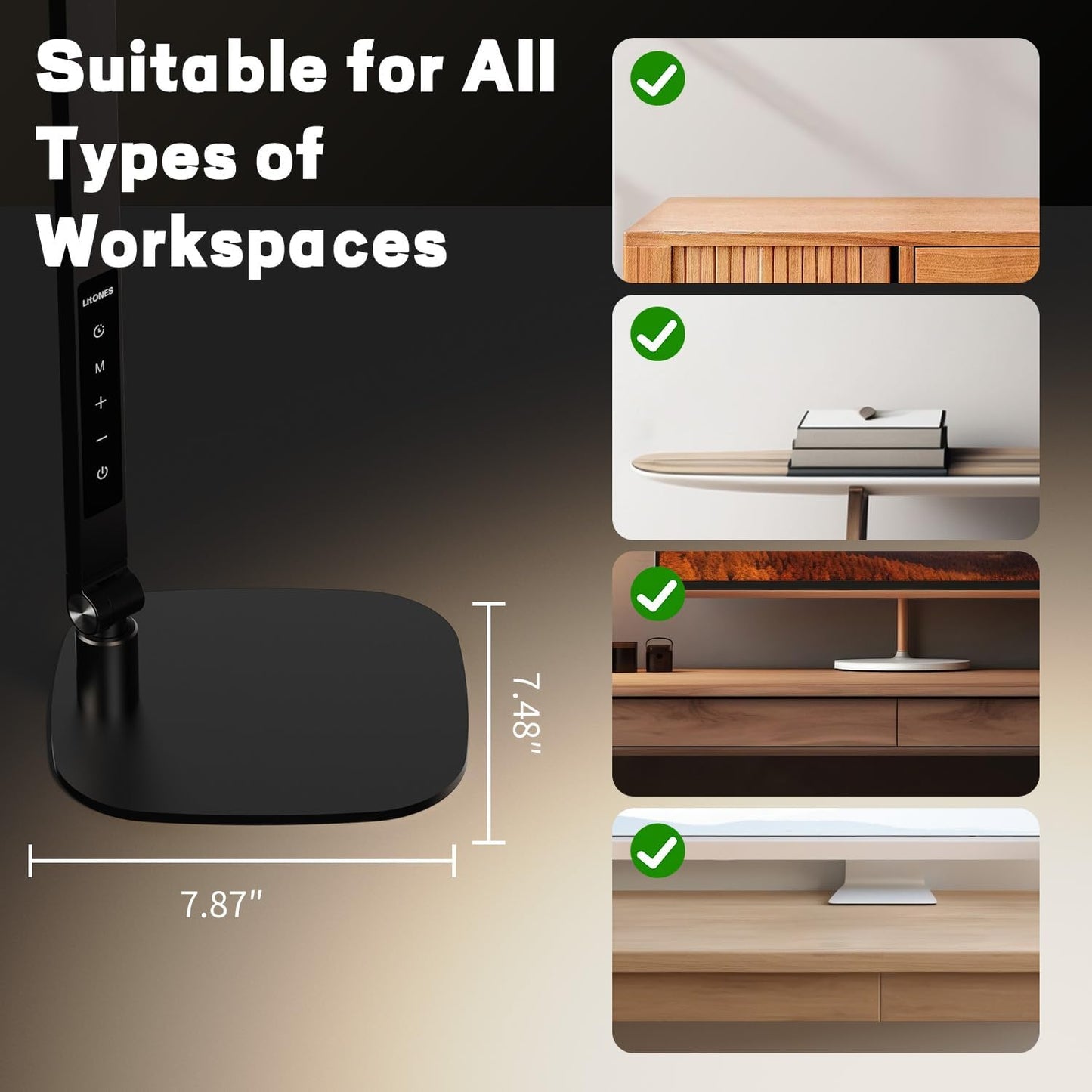 LED Desk Lamp for Home Office, Desk Light for Video Call, 3 Color Temperature 10 Brightness Computer Light, Dimmable Led Desk Light with Memory & Timer Func, Metal Swing Arm Architect Desk Lamp